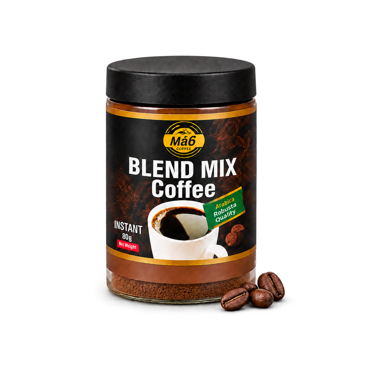 mix_coffee Má6 Blend Mix Instant Coffee 80g - Image 1